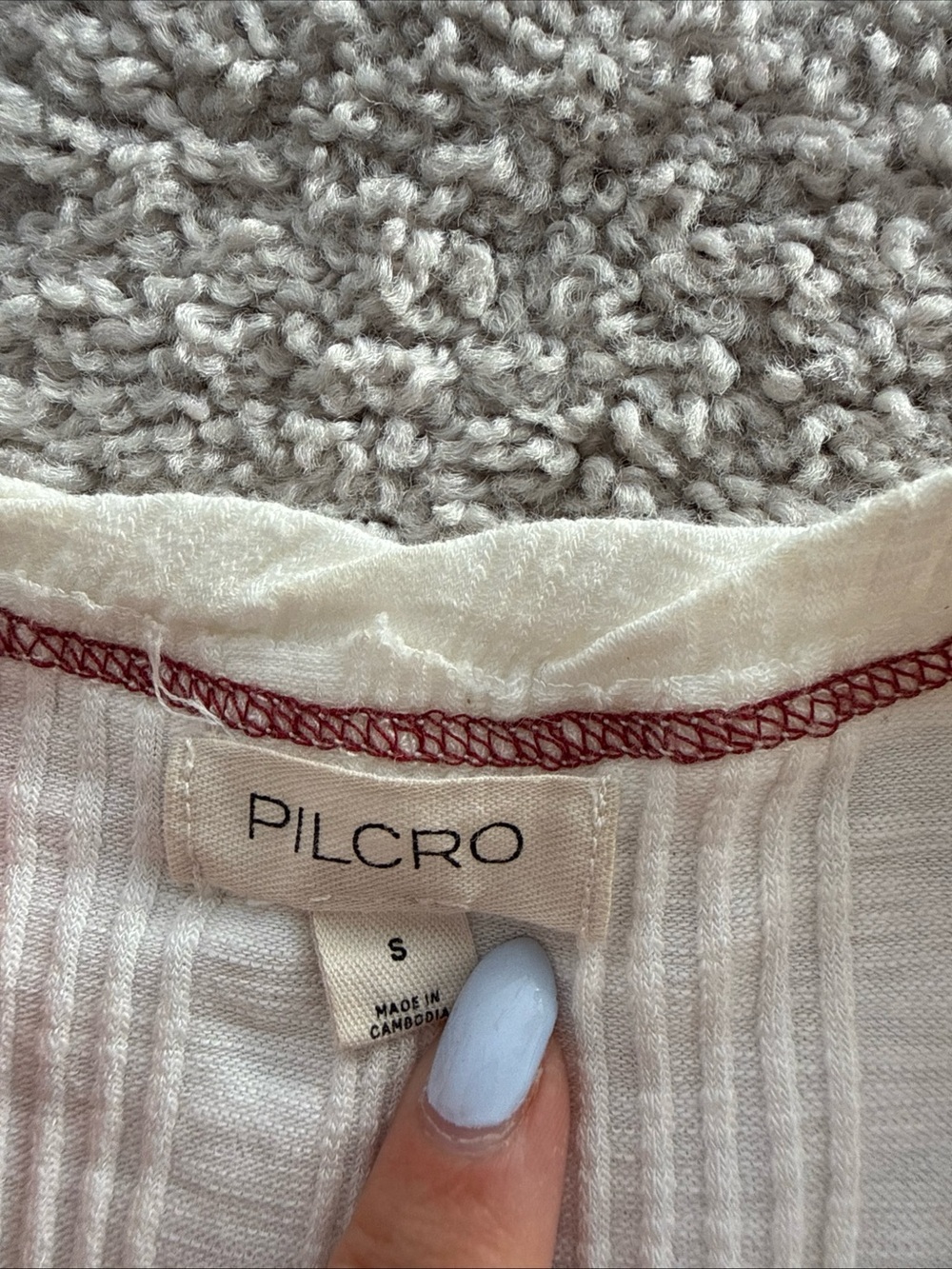 Anthropologie Pilcro Tank Top Ribbed Cream Sz S Beach Vacation Summer - Picture 2 of 6